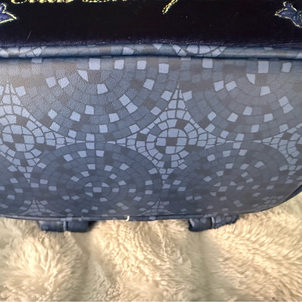Club 33  Blue Velvet Luxury Disney Loungefly Backpack Brand New with Tags 🪄 - Picture 4 of 14